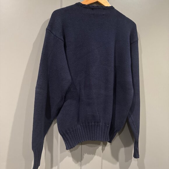 RRL Double RL Mens Navy Cotton Pullover Sweater Sweatshirt 100% Cotton - XL - Picture 7 of 7